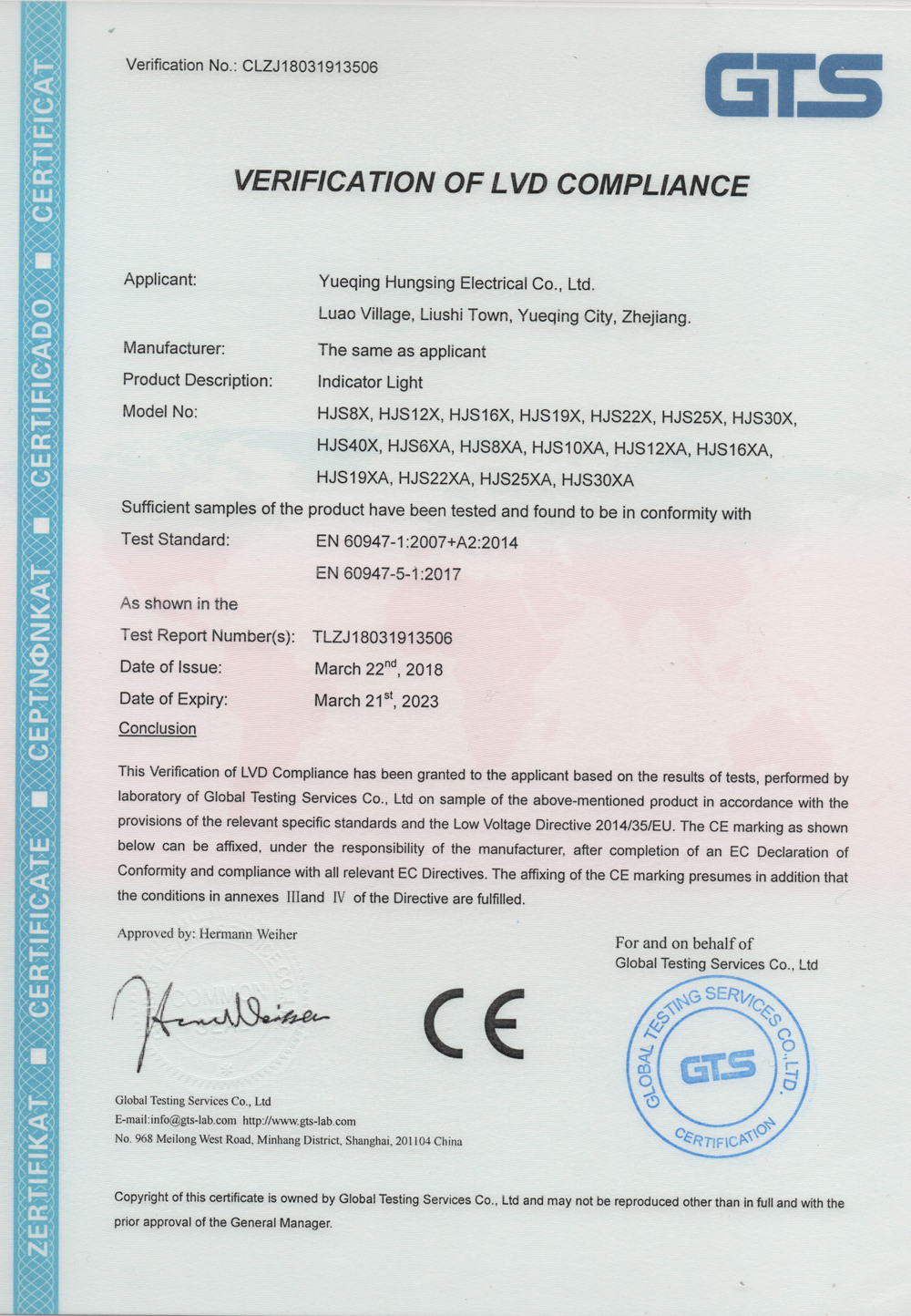 Certificates